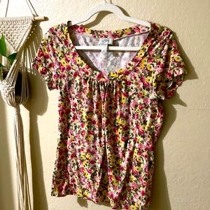 Loft Floral T shirt, Size M